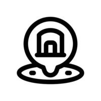 warehouse location line icon. Clean and minimalist icon for websites and mobile apps. vector