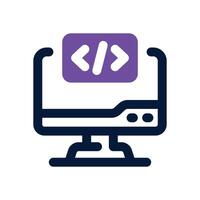 coding duotone icon. Sleek and modern icon for websites, mobile apps, marketing materials, and corporate design. Fully scalable and ready to use. vector