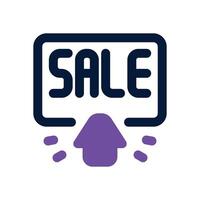 sale dual tone icon. Sleek and modern icon for websites and mobile apps. vector