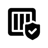 insurance package glyph icon. Strong and solid icon for websites and mobile apps. vector