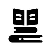 reading glyph icon. Strong and solid icon for websites and mobile apps. vector