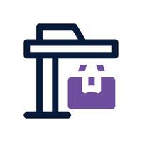 crane dual tone icon. Sleek and modern icon for websites and mobile apps. vector