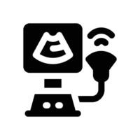 ultrasound glyph icon. Strong and solid icon for websites and mobile apps. vector