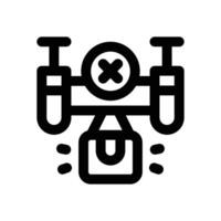 drone delivery line icon. Clean and minimalist icon for websites and mobile apps. vector