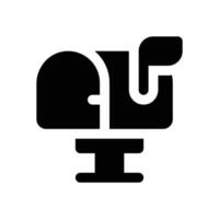 mail box glyph icon. Strong and solid icon for websites and mobile apps. vector