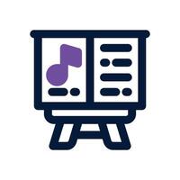 music class dual tone icon. Sleek and modern icon for websites and mobile apps. vector