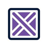 wood box dual tone icon. Sleek and modern icon for websites and mobile apps. vector