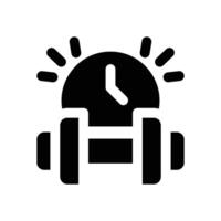 duration glyph icon. Strong and solid icon for websites and mobile apps. vector
