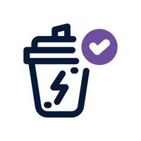 protein shake dual tone icon. Sleek and modern icon for websites and mobile apps. vector