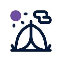 camping dual tone icon. Sleek and modern icon for websites and mobile apps. vector