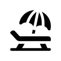 beach glyph icon. Strong and solid icon for websites, mobile interfaces, presentations, and visual branding. High quality and easy to edit. vector