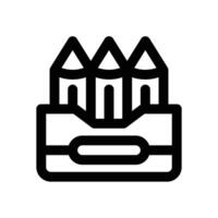 crayon line icon. Clean and minimalist icon for websites and mobile apps. vector