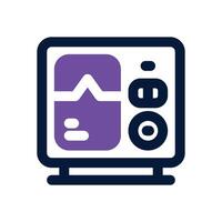 heart rate monitor dual tone icon. Sleek and modern icon for websites and mobile apps. vector