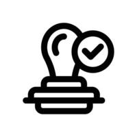 rubber stamp line icon. Clean and minimalist icon for websites and mobile apps. vector