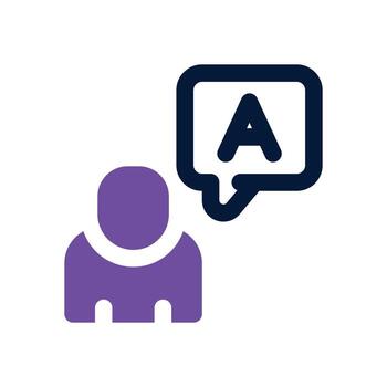answer dual tone icon. Sleek and modern icon for websites and mobile apps. vector