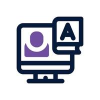 online education duotone icon. Sleek and modern icon for websites, mobile apps, marketing materials, and corporate design. Fully scalable and ready to use. vector