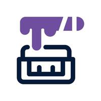 waxing dual tone icon. Sleek and modern icon for websites and mobile apps. vector