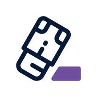 eraser dual tone icon. Sleek and modern icon for websites and mobile apps. vector