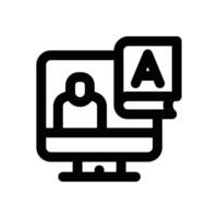 online education line icon. Clean and minimalist icon for websites, mobile apps, presentations, and logos. Fully scalable and customizable for any project. vector
