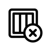 cancel package line icon. Clean and minimalist icon for websites and mobile apps. vector