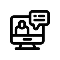 online learning line icon. Clean and minimalist icon for websites and mobile apps. vector