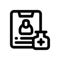 vaccine record line icon. Clean and minimalist icon for websites and mobile apps. vector