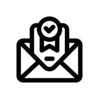 recommendation letter line icon. Clean and minimalist icon for websites and mobile apps. vector