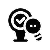 searching glyph icon. Strong and solid icon for websites, mobile interfaces, presentations, and visual branding. High quality and easy to edit. vector