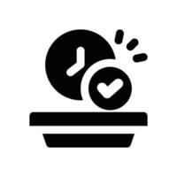 intermittent fasting glyph icon. Strong and solid icon for websites and mobile apps. vector