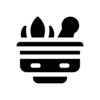 herbal glyph icon. Strong and solid icon for websites and mobile apps. vector