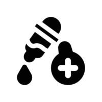 oral vaccine glyph icon. Strong and solid icon for websites and mobile apps. vector