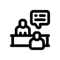 interview line icon. Clean and minimalist icon for websites and mobile apps. vector
