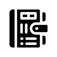 diary glyph icon. Strong and solid icon for websites and mobile apps. vector