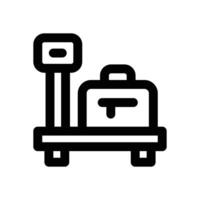 luggage line icon. Clean and minimalist icon for websites, mobile apps, presentations, and logos. Fully scalable and customizable for any project. vector