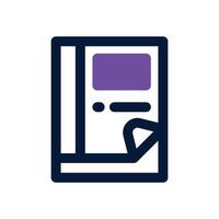 paperback duotone icon. Sleek and modern icon for websites, mobile apps, marketing materials, and corporate design. Fully scalable and ready to use. vector