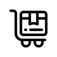 trolley line icon. Clean and minimalist icon for websites and mobile apps. vector
