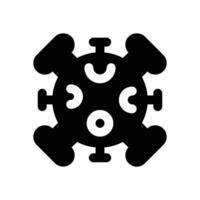 virus glyph icon. Strong and solid icon for websites and mobile apps. vector