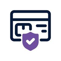 secure payment dual tone icon. Sleek and modern icon for websites and mobile apps. vector
