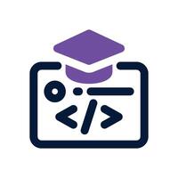 academic program dual tone icon. Sleek and modern icon for websites and mobile apps. vector