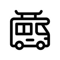 caravan line icon. Clean and minimalist icon for websites and mobile apps. vector