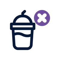 no soft drink dual tone icon. Sleek and modern icon for websites and mobile apps. vector