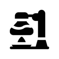bunsen burner glyph icon. Strong and solid icon for websites and mobile apps. vector