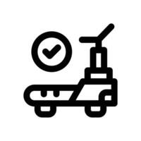 treadmill line icon. Clean and minimalist icon for websites and mobile apps. vector