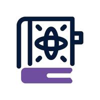 science book dual tone icon. Sleek and modern icon for websites and mobile apps. vector