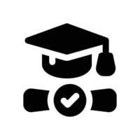 degree glyph icon. Strong and solid icon for websites and mobile apps. vector