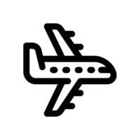 airplane line icon. Clean and minimalist icon for websites, mobile apps, presentations, and logos. Fully scalable and customizable for any project. vector