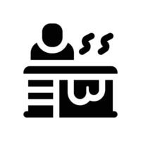 sauna glyph icon. Strong and solid icon for websites and mobile apps. vector