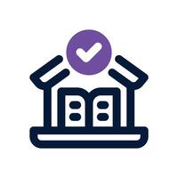 accepted dual tone icon. Sleek and modern icon for websites and mobile apps. vector