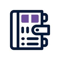 diary duotone icon. Sleek and modern icon for websites, mobile apps, marketing materials, and corporate design. Fully scalable and ready to use. vector