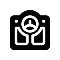 body scale glyph icon. Strong and solid icon for websites and mobile apps. vector